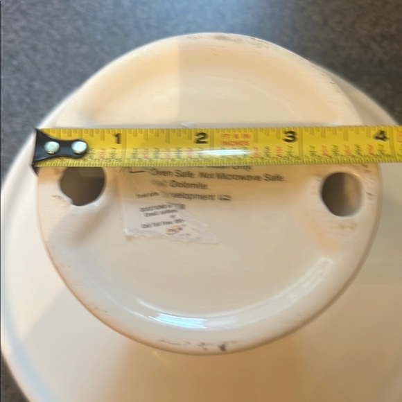 Small Round White and Red Cake Plate - Picture 5 of 6